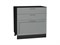 Шкаф нижний с 3-мя ящиками Сканди Graphite, Grey Softwood, 800 В*Ш*Г 816*800*480, фасад МДФ  Grey Softwood, корпус  Graphite ms2510VVT_41938