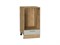 Шкаф нижний под духовку Сканди Дуб Вотан, Cappuccino Softwood, 450 В*Ш*Г 816*450*476, фасад МДФ  Cappuccino Softwood, корпус  Дуб Вотан ms2510VVT_67116