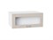 Шкаф верхний горизонтальный остекленный глубокий Лофт Белый, Cream Silk, 800 В*Ш*Г 358*800*576, фасад МДФ/Стекло  Cream Silk, корпус  Белый ms2510VVT_71412