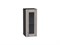 Шкаф верхний с 1-ой остекленной дверцей Лофт Graphite, Cappuccino Veralinga, 720, 300 В*Ш*Г 716*300*320, фасад МДФ/Стекло  Cappuccino Veralinga, корпус  Graphite ms2510VVT_35951