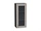 Шкаф верхний с 1-ой остекленной дверцей Лофт Graphite, Cappuccino Veralinga, 920, 400 В*Ш*Г 920*400*320, фасад МДФ/Стекло  Cappuccino Veralinga, корпус  Graphite ms2510VVT_40665