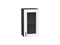 Шкаф верхний с 1-ой остекленной дверцей Лофт Graphite, Super White, 720, 400 В*Ш*Г 716*400*320, фасад МДФ/Стекло  Super White, корпус  Graphite ms2510VVT_55208