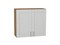 Шкаф верхний с 2-мя дверцами Лофт Дуб Вотан, Grey Silk, 720, 800 В*Ш*Г 716*800*320, фасад МДФ  Grey Silk, корпус  Дуб Вотан ms2510VVT_69631