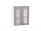 Шкаф верхний с 2-мя остекленными дверцами Лофт Белый, Cappuccino Veralinga, 720, 600 В*Ш*Г 716*600*320, фасад МДФ/Стекло  Cappuccino Veralinga, корпус  Белый ms2510VVT_35978