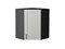 Шкаф верхний угловой Лофт Graphite, Grey Silk, 720 В*Ш*Г 716*600*600, фасад МДФ  Grey Silk, корпус  Graphite ms2510VVT_69660