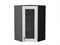 Шкаф верхний угловой остекленный Лофт Graphite, Nordic Oak, 920 В*Ш*Г 920*600*600, фасад МДФ/Стекло  Nordic Oak, корпус  Graphite ms2510VVT_41045