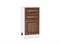 Кухонный гарнитур модульный Шале-01 В*Ш*Г 2140*2200*600, фасад МДФ  Brown Dreamline, корпус  Белый, столешница  Мрамор черный ms2510VVT_54044
