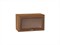 Шкаф верхний горизонтальный остекленный Шале Дуб Вотан, Brown Dreamline, 600 В*Ш*Г 358*600*320, фасад МДФ/Стекло  Brown Dreamline, корпус  Дуб Вотан ms2510VVT_61280