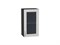 Шкаф верхний с 1-ой остекленной дверцей Шале Graphite, White Dreamline, 720, 400 В*Ш*Г 716*400*320, фасад МДФ/Стекло  White Dreamline, корпус  Graphite ms2510VVT_53794