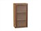 Шкаф верхний с 1-ой остекленной дверцей Шале Дуб Вотан, Brown Dreamline, 920, 500 В*Ш*Г 920*500*320, фасад МДФ/Стекло  Brown Dreamline, корпус  Дуб Вотан ms2510VVT_61321