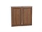 Шкаф верхний с 2-мя дверцами Шале Белый, Brown Dreamline, 720, 800 В*Ш*Г 716*800*320, фасад МДФ  Brown Dreamline, корпус  Белый ms2510VVT_53820