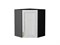 Шкаф верхний угловой Шале Graphite, White Dreamline, 720 В*Ш*Г 716*600*600, фасад МДФ  White Dreamline, корпус  Graphite ms2510VVT_53861