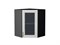 Шкаф верхний угловой остекленный Шале Graphite, White Dreamline, 720 В*Ш*Г 716*600*600, фасад МДФ/Стекло  White Dreamline, корпус  Graphite ms2510VVT_53853
