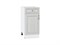 Шкаф нижний с 1-ой дверцей и ящиком Шале Белый, White Dreamline, 400 В*Ш*Г 816*400*478, фасад МДФ  White Dreamline, корпус  Белый ms2510VVT_53936