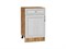 Шкаф нижний с 1-ой дверцей и ящиком Шале Дуб Вотан, White Dreamline, 500 В*Ш*Г 816*500*480, фасад МДФ  White Dreamline, корпус  Дуб Вотан ms2510VVT_61360