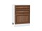 Шкаф нижний с 3-мя ящиками Шале Белый, Brown Dreamline, 600 В*Ш*Г 816*600*480, фасад МДФ  Brown Dreamline, корпус  Белый ms2510VVT_53996