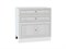 Шкаф нижний с 3-мя ящиками Шале Белый, White Dreamline, 800 В*Ш*Г 816*800*480, фасад МДФ  White Dreamline, корпус  Белый ms2510VVT_53987