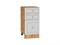 Шкаф нижний с 3-мя ящиками Шале Дуб Вотан, White Dreamline, 400 В*Ш*Г 816*400*480, фасад МДФ  White Dreamline, корпус  Дуб Вотан ms2510VVT_61387
