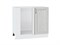 Шкаф нижний угловой Шале Белый, White Dreamline В*Ш*Г 816*890*480, фасад МДФ  White Dreamline, корпус  Белый ms2510VVT_54007