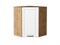 Шкаф верхний угловой Дублин Дуб Вотан, Special White, 720 В*Ш*Г 716*600*600, фасад МДФ  Special White, корпус  Дуб Вотан ms2510VVT_73227