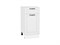 Шкаф нижний с 1-ой дверцей и ящиком Дублин Белый, Special White, 400 В*Ш*Г 816*400*478, фасад МДФ  Special White, корпус  Белый ms2510VVT_73468
