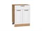Шкаф нижний с 2-мя дверцами и ящиком Дублин Дуб Вотан, Special White, 600 В*Ш*Г 816*600*478, фасад МДФ  Special White, корпус  Дуб Вотан ms2510VVT_73571