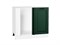 Шкаф нижний угловой Дублин Белый, Special Green В*Ш*Г 816*890*478, фасад МДФ  Special Green, корпус  Белый ms2510VVT_73679