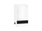 Шкаф нижний под духовку Евро Лайн Белый, Антрацит, 450 В*Ш*Г 816*450*474, фасад МДФ  Антрацит, корпус  Белый ms2510VVT_67240