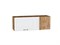 Шкаф верхний прямой угловой горизонтальный Ницца Дуб Вотан, Белый В*Ш*Г 358*1000*350, фасад МДФ  Белый, корпус  Дуб Вотан ms2510VVT_74956