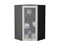 Шкаф верхний угловой остекленный Ницца Graphite, Агат, 920 В*Ш*Г 920*600*600, фасад МДФ/Стекло  Агат, корпус  Graphite ms2510VVT_54812