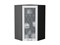 Шкаф верхний угловой остекленный Ницца Graphite, Белый, 920 В*Ш*Г 920*600*600, фасад МДФ/Стекло  Белый, корпус  Graphite ms2510VVT_54808