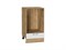 Шкаф нижний под духовку Ницца Дуб Вотан, Белый, 450 В*Ш*Г 816*450*474, фасад МДФ  Белый, корпус  Дуб Вотан ms2510VVT_67181