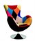Кресло Halmar BUTTERFLY ms2601SIGHAL_V-CH-BUTTERFLY-FOT-PATCHWORK