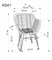 Стул кухонный Halmar K541 (серый/натуральный/черный) ms2601SIGHAL_V-CH-K/541-KR