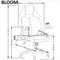 Кресло компьютерное Halmar BLOOM (розовый/черный) ms2601SIGHAL_V-CH-BLOOM-FOT-ROZOWY