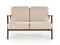 Диван HALMAR MILANO 2S tap. Castel 15 бежевый/орех ms2601SIGHAL_V-PL-MILANO_2S-SOFA-BEZOWY