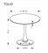 Стол обеденный Halmar TOLIO 90 (травертин/кашемир) ms2601SIGHAL_V-CH-TOLIO-ST