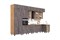 Кухня Рио NEW (металл) 3,8х1,2/1080м (490) Компоновка №7 (Железный камень, Дуб Крафт (Дуб вотан)) фасад ЛДСП 16 мм / Стекло pnnon26mf_08-243631 (419738)